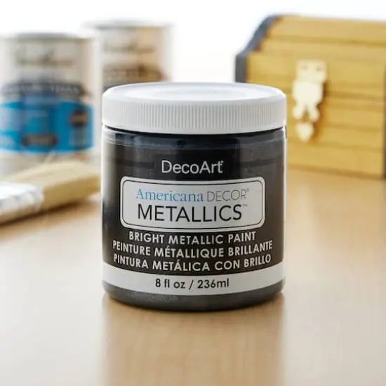 Americana Decor&reg; Metallics&trade; Paint Obsidian {3}