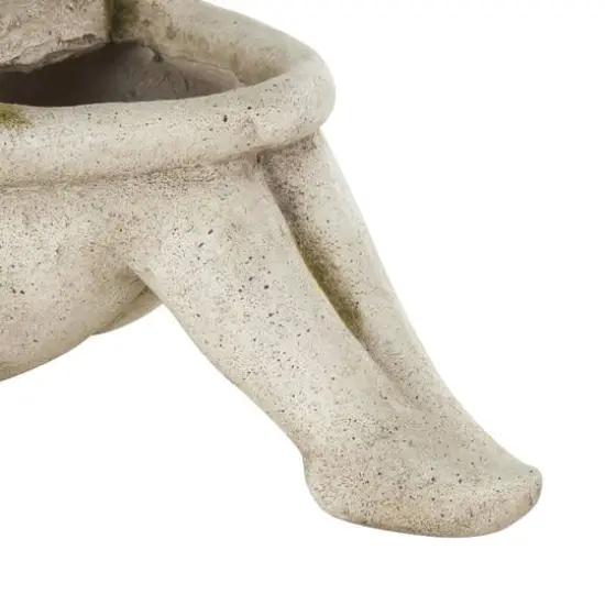 17" Cream Sitting Figure Planter {6}