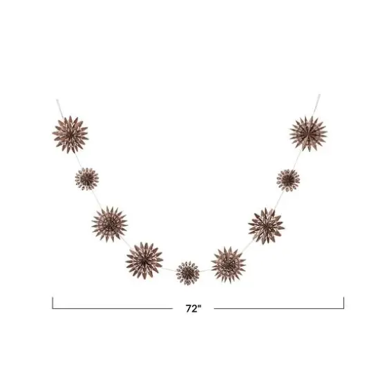 Hello Honey® 6ft. Brown Paper Snowflake Garland in Kraft Box {6}