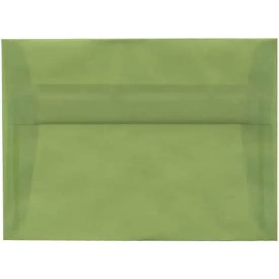 JAM Paper A7 Translucent Vellum Invitation Envelopes, 50ct. Leaf Green {1}