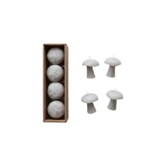 Hello Honey&reg; Unscented Mushroom-Shaped Votive Candles, 4ct. Gray {1}