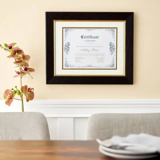8.5" x 11" Brown & Gold Document Frame with Mat by Studio D&eacute;cor&reg; {3}