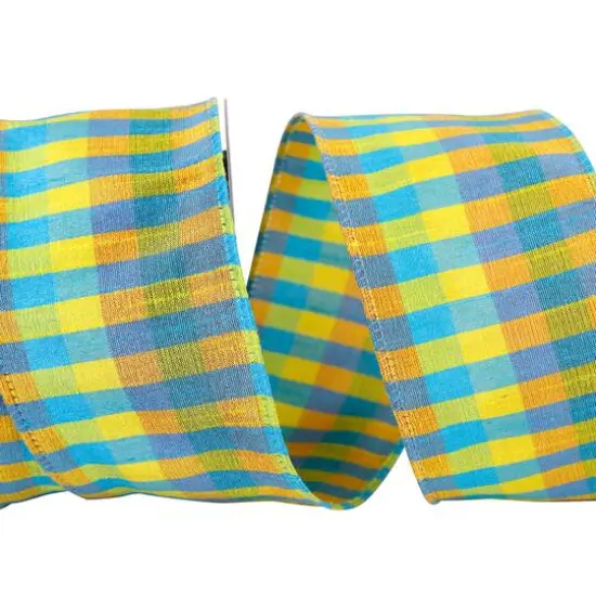 JAM Paper 2.5" x 10yd. Wired Plaid Dupioni Sally Ribbon {1}