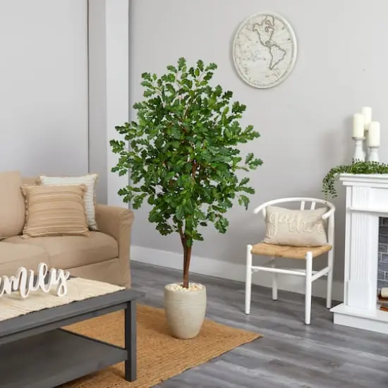 5.5ft. Oak Tree in Sand Colored Planter {4}