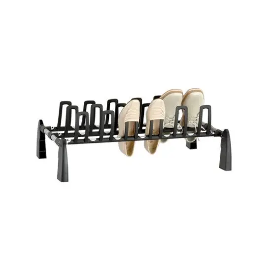 Organize It All 9 Pair Floor Shoe Rack {9}