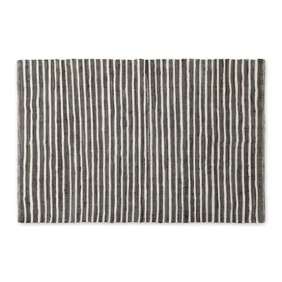 DII&reg; Slim Stripe Cotton Chindi Rug, 4ft. x 6ft. Dark Brown {1}
