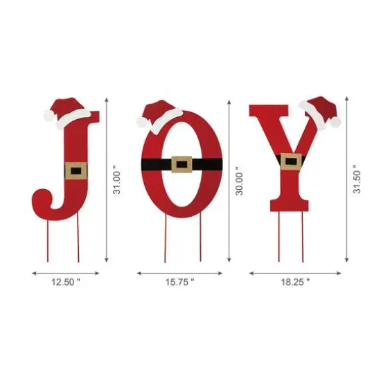 Glitzhome&reg; 2.5ft. Metal Joy Yard Stake Set {6}