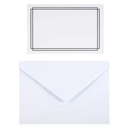 Flat Cards & Envelopes by Recollections&trade;, 3.5" x 4.87" Black {3}