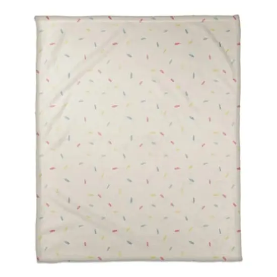 Sprinkle Pattern 50" x 60" Coral Fleece Blanket {1}