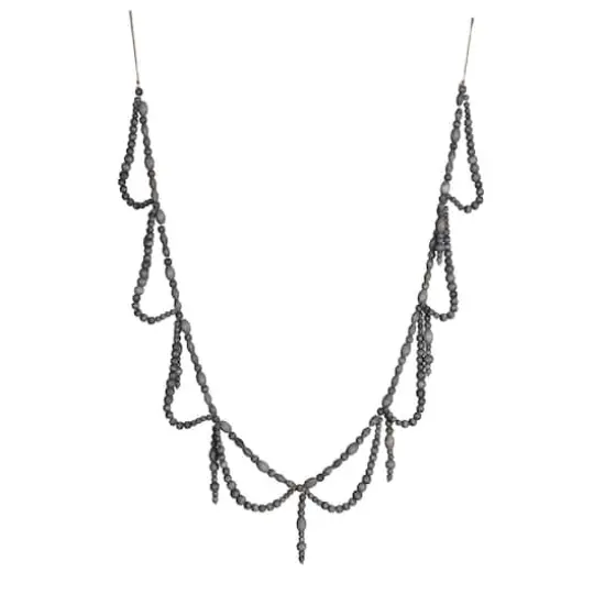 Hello Honey® 6ft. Stained Paulownia Wood Bead Swag Garland {1}