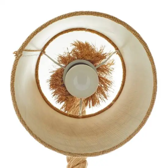 Brown Rope and Iron Rustic Desk Lamp, 32" x 11" x 14" {8}