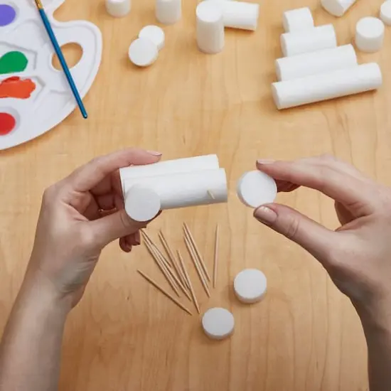 FloraCraft&reg; CraftFōM&reg; 1" x 2" White Foam Rods, 24ct. {6}