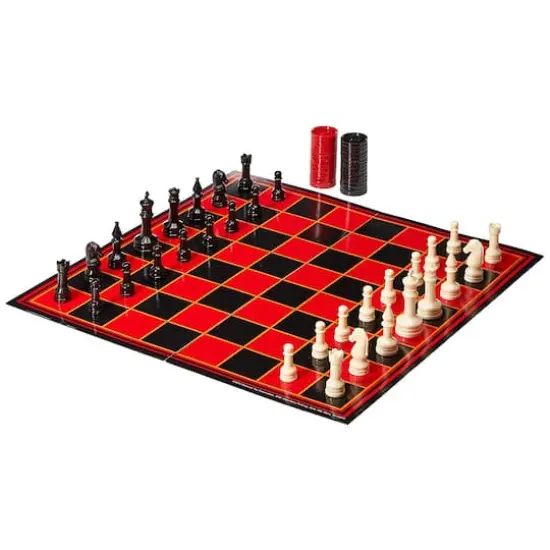 Pressman&reg; Chess/Checkers/Backgammon Set {3}