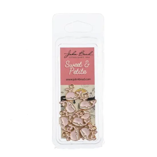 John Bead Sweet & Petite Whale Charms, 10ct. Pink {3}
