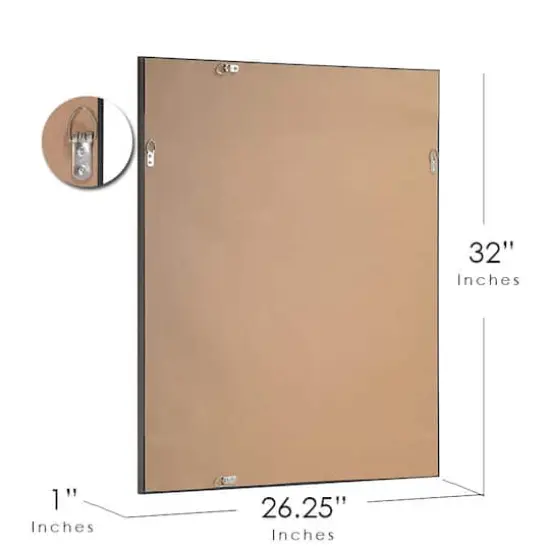 Head West Brushed Nickel Framed Wall Mirror - 32" x 26" {8}