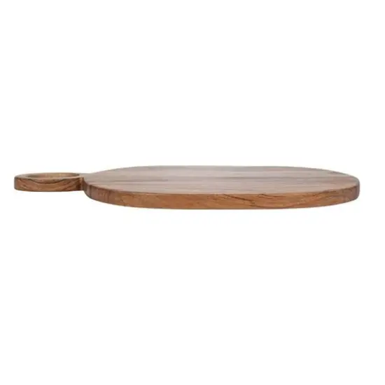 Hello Honey&reg; 15.75" Natural Oval Handled Acacia Wood Cheese & Cutting Board {4}