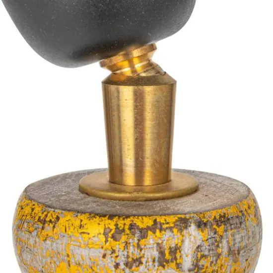 Hello Honey&reg; 20" Multicolor Reclaimed Wood Spool Table Lamp with Printed Cotton Shade, 2ct. {6}