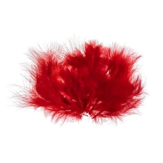John Bead 4"-6" Marabou Feathers Red {4}
