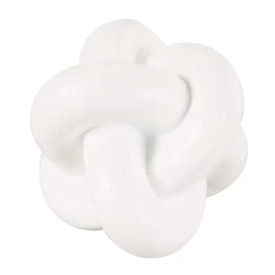 White Geometric Knot Inspired Sculpture Set {5}