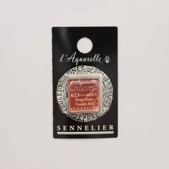 Sennelier French Artists' Watercolor Paint, Half Pan 623 Venetian Red {1}