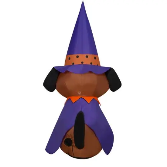 4ft. Airblown&reg; Halloween Inflatable Dog in Witch Hat {4}