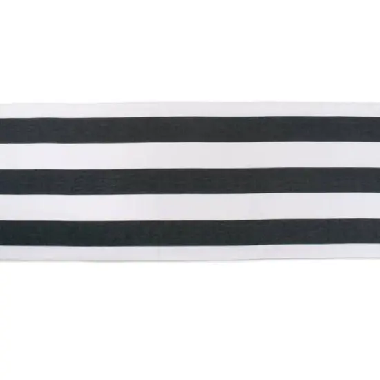 Black/White Dobby Stripe Table Runner 18" x 108" {6}