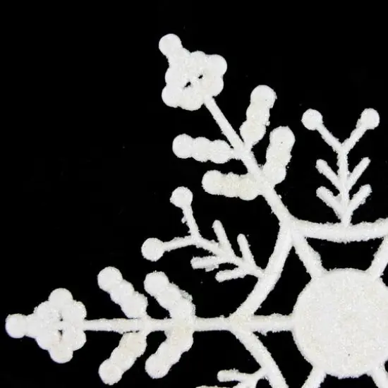 12ct. 6.25" White Glitter Snowflake Hanging Christmas Ornaments {3}