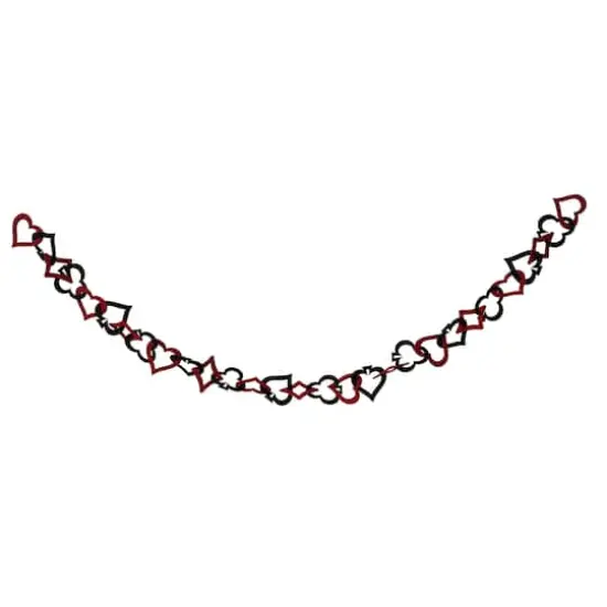 6ft. Red & Black Heart Garland by Ashland&reg; {1}