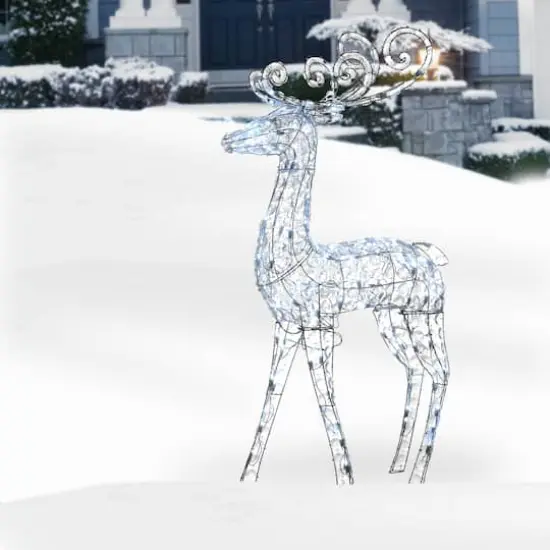 4ft. Crystal Bead Deer with LED Lights {3}