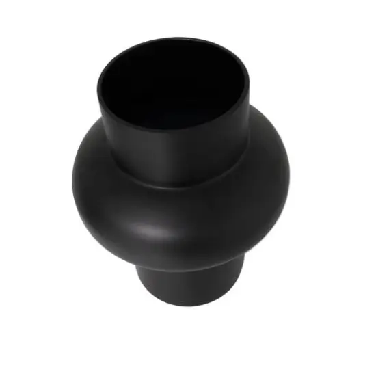 Black Glass Geometric Vase Set {6}