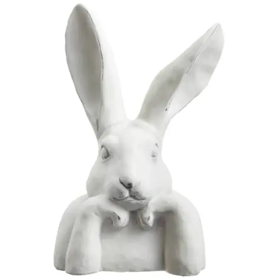 14.5" White Posing Bunny {1}