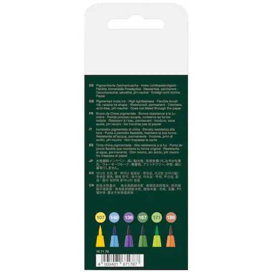 Faber-Castell® PITT® 6 Color Artist Brush Pen Set Summer Vibes {5}