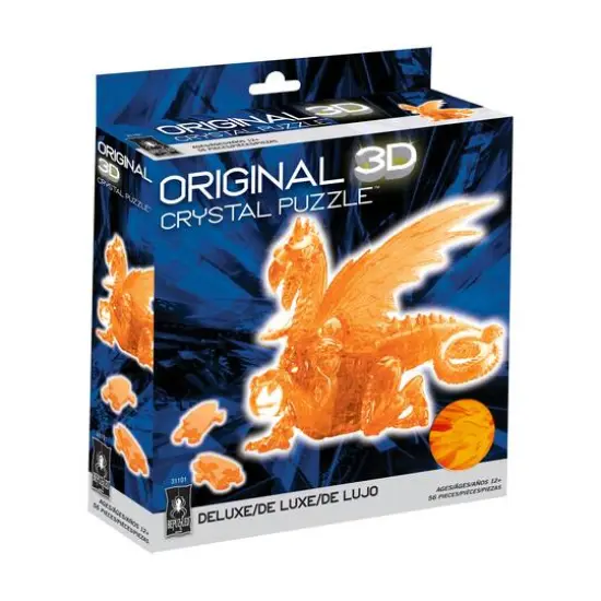 3D Crystal Puzzle - Dragon (Orange): 56 Pcs {3}