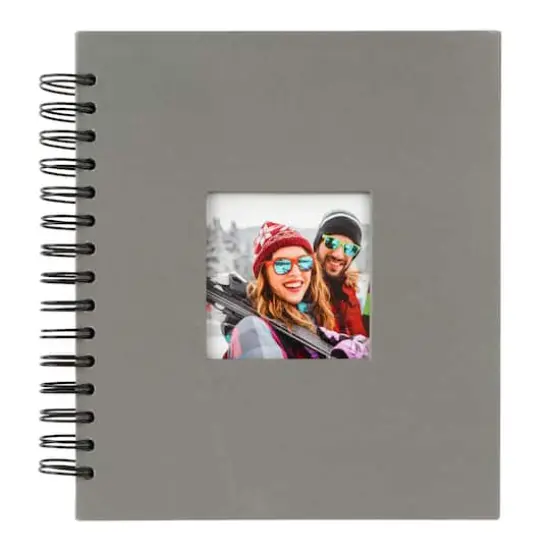 8.75" x 7.75" Spiral Bound Scrapbook Album by Recollections™ Gray {1}