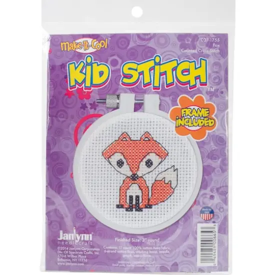 Janlynn&reg; Kid Stitch Fox Counted Cross Stitch Kit {3}
