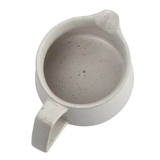 Hello Honey® Antique White & Blue Farmhouse Stoneware Creamer with Hand Painted Tree {6}