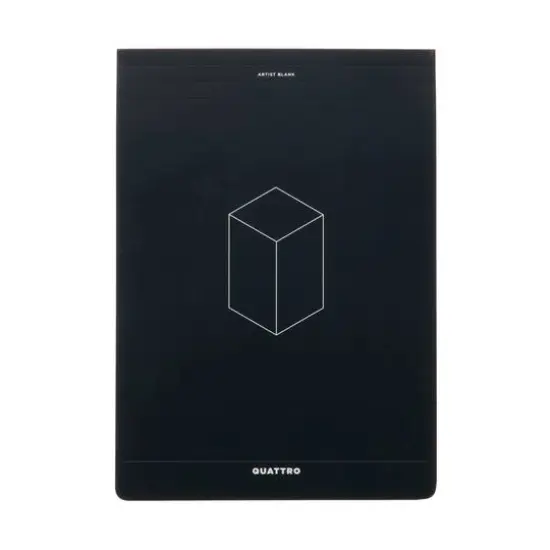 Global Art Quattro Black Blank Journal, 8.5" x 12" {1}