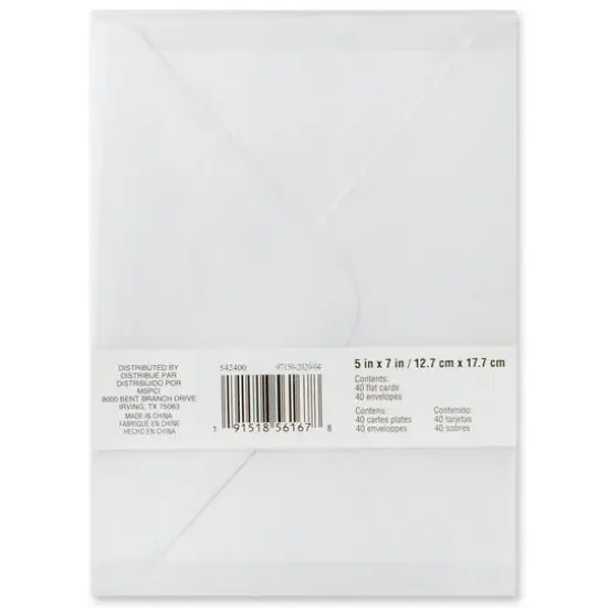 Silver Foil Flat Cards & Envelopes by Recollections&trade;, 5" x 7" {8}