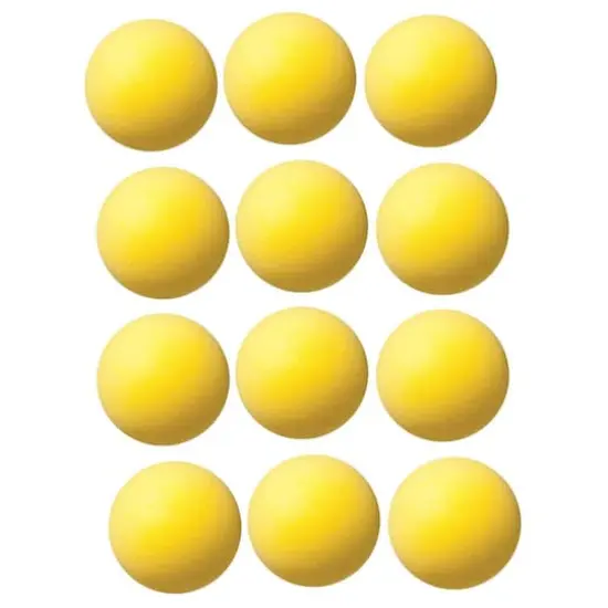Champion Sports 4" Yellow Uncoated Regular Density Foam Ball, 12ct. {1}