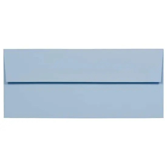 JAM Paper #10 Business Premium Straight Flap Envelopes, 50ct. Light Baby Blue {1}