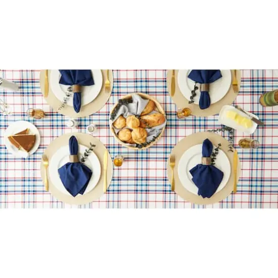 Lighthouse Plaid Tablecloth 70" Round {5}