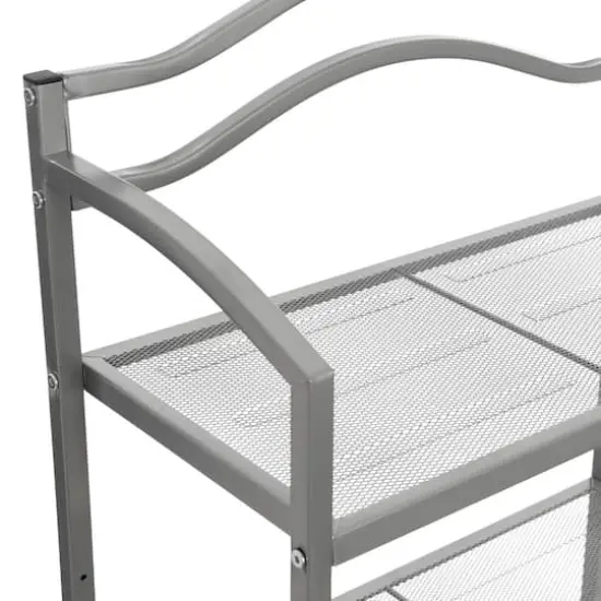 Household Essentials 3-Tier Metal Over the Toilet Shelf Silver {8}