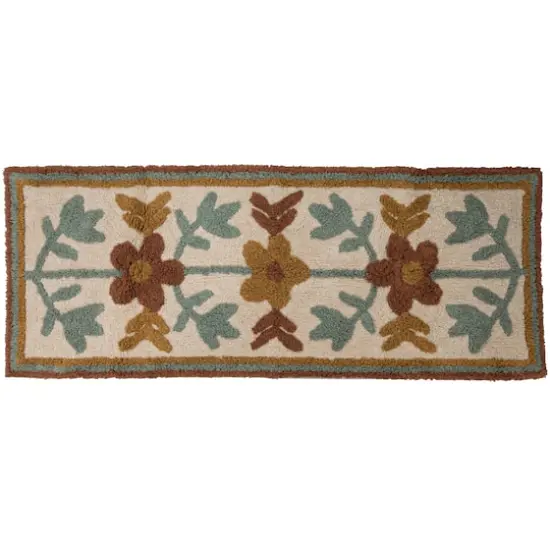 Hello Honey&reg; 5ft. Cotton Tufted Floor Runner with Flowers {8}