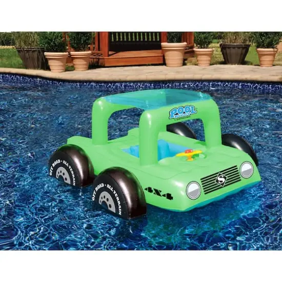 Swim Central 41" Green Swimming Pool All Terrain Vehicle Float for Children {4}