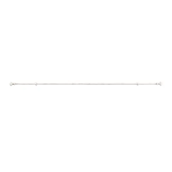 Hastings Home 48"-84" White Extendable Curtain Rod with Knob Finials {8}