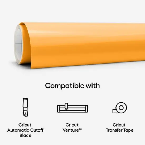 Cricut&reg; 25" Permanent Smart Vinyl&trade; Maize Yellow {9}