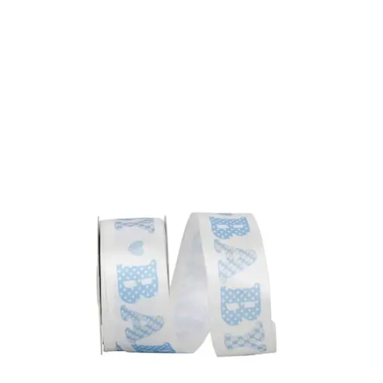 JAM Paper 1.5" x 20yd. Satin Deluxe Wired Light Blue Baby Ribbon {1}