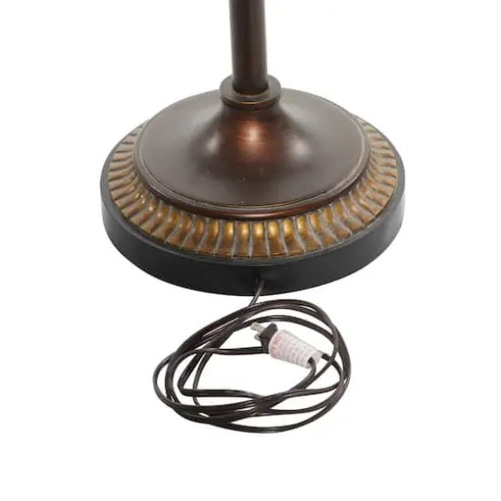 Brown Glass Traditional Floor Lamp, 70" x 19" {5}