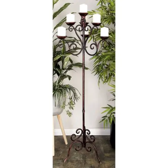 5ft. Brown Traditional Candle Holder Lantern {9}