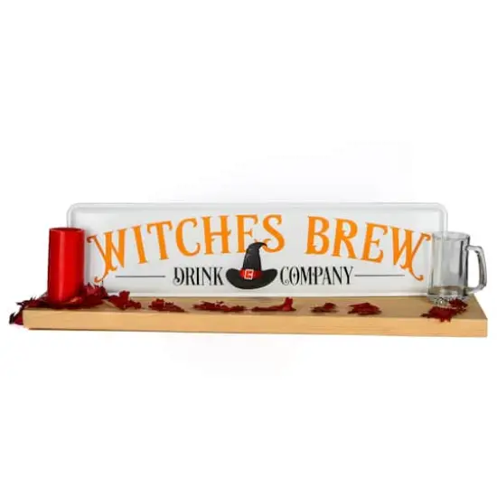 31'' Witches Brew Metal Halloween Wall Sign {6}